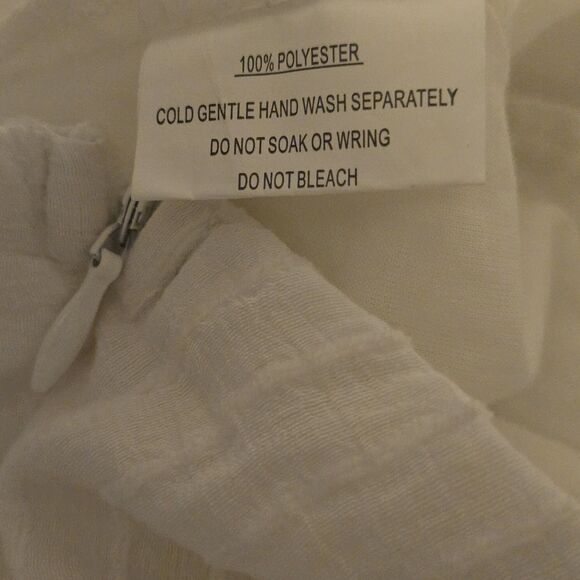 Y2K Selfie Leslie White Romper Size S Fairy Isle Festival Shorts 90's VTG - Picture 4 of 9